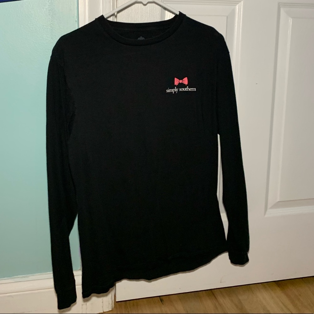 black long sleeve simply southern tee
